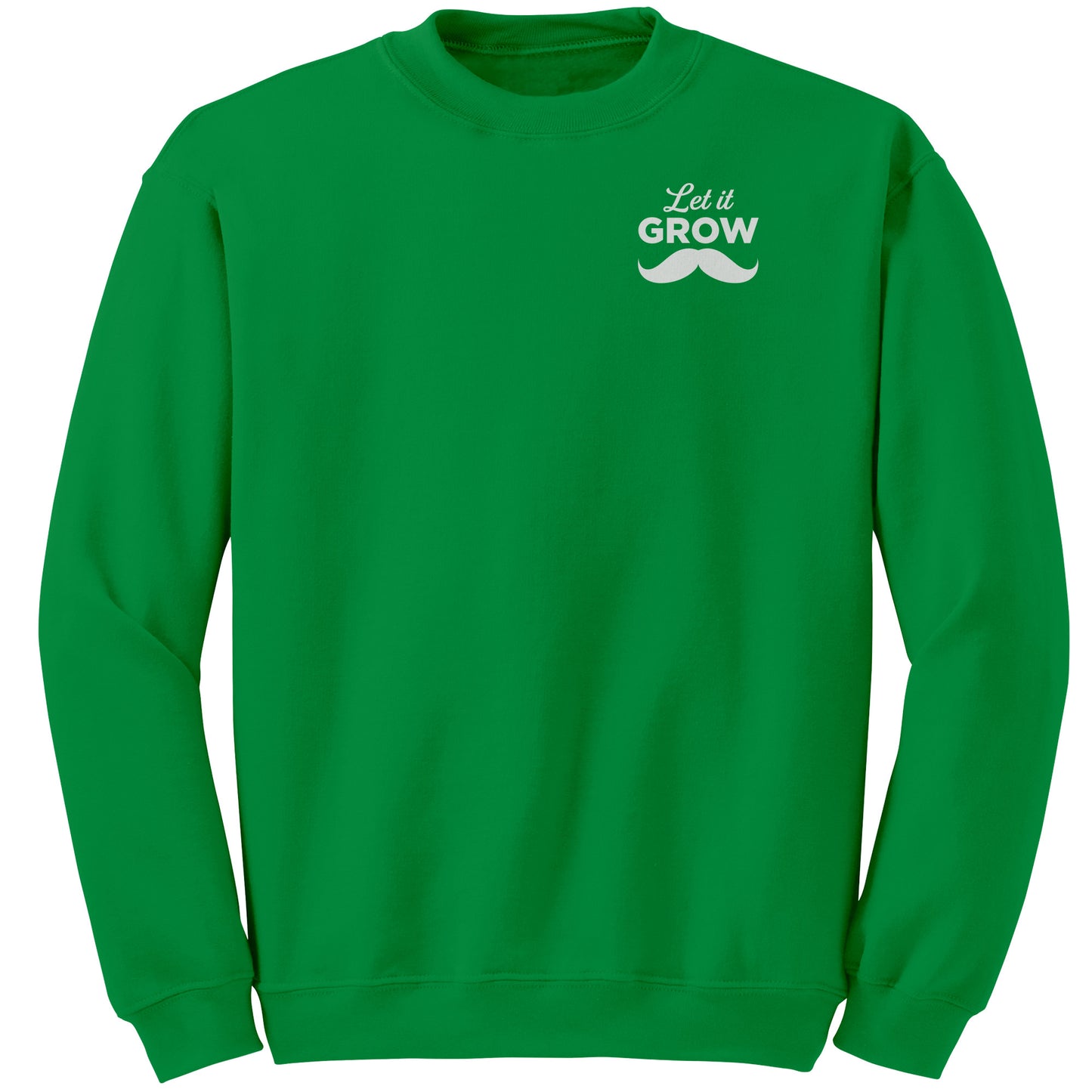 GILDAN CREWNECK SWEATSHIRT Movember Let It GROW Back & Chest Print
