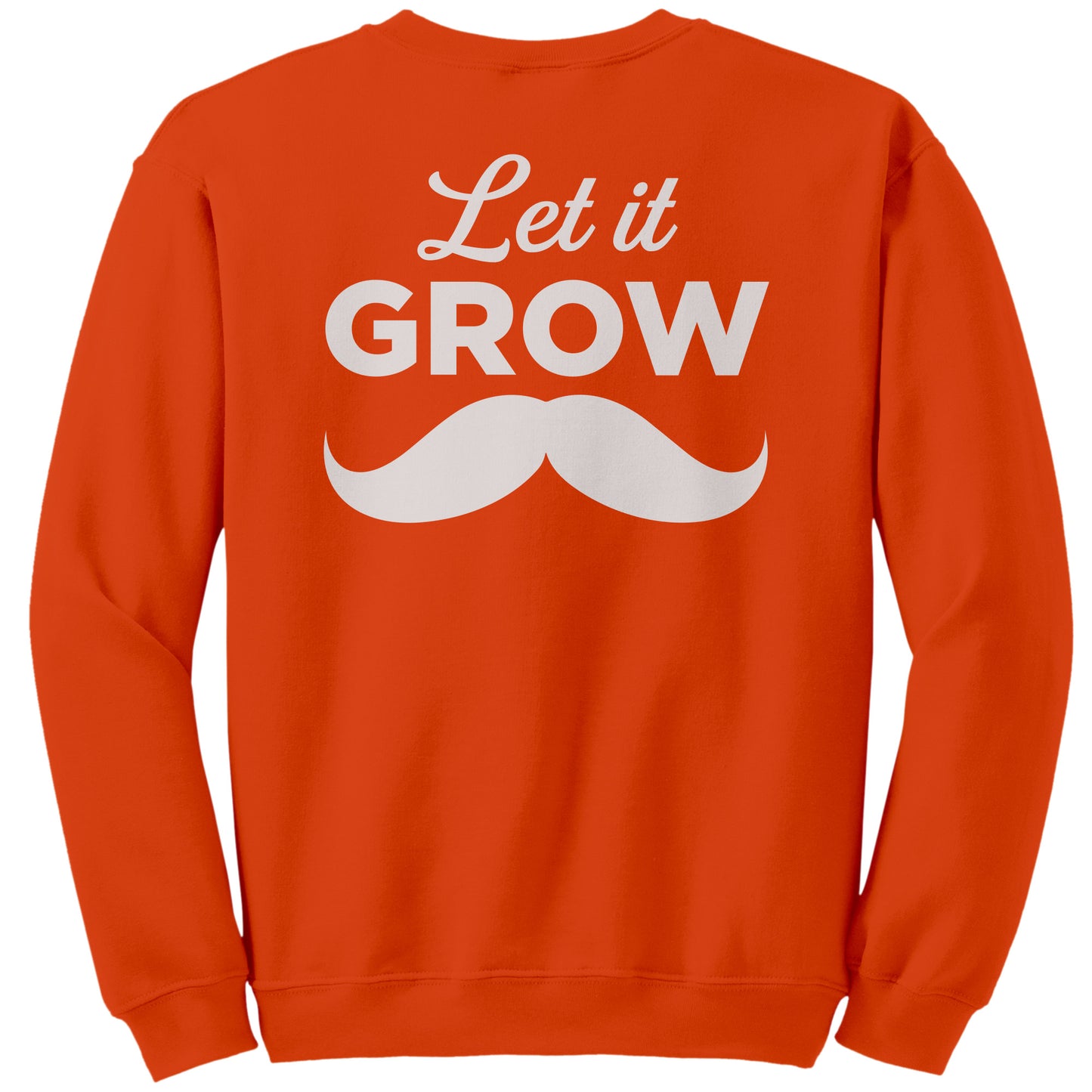 GILDAN CREWNECK SWEATSHIRT Movember Let It GROW Back & Chest Print