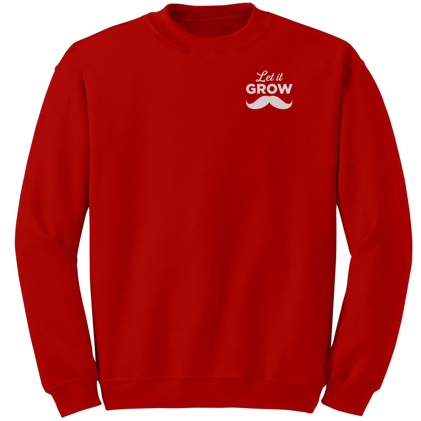GILDAN CREWNECK SWEATSHIRT Movember Let It GROW Back & Chest Print