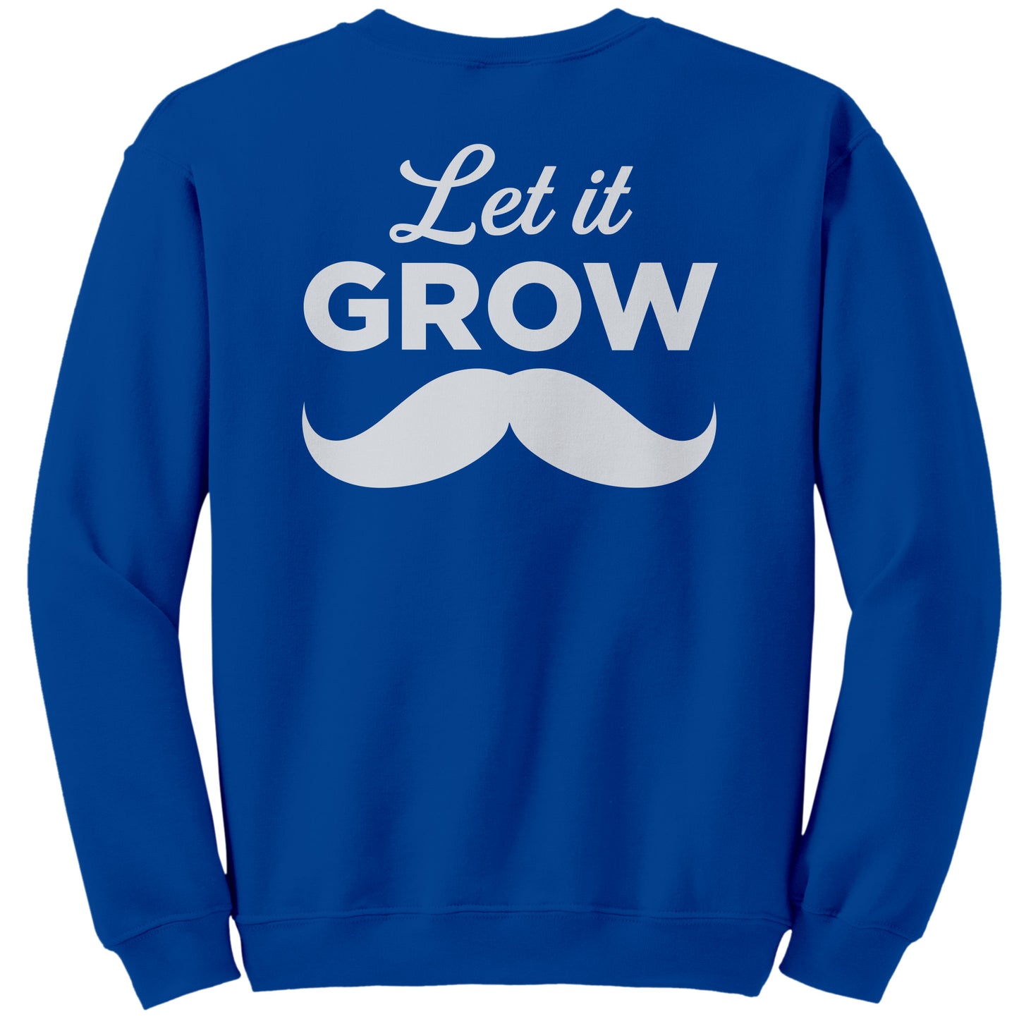 GILDAN CREWNECK SWEATSHIRT Movember Let It GROW Back & Chest Print