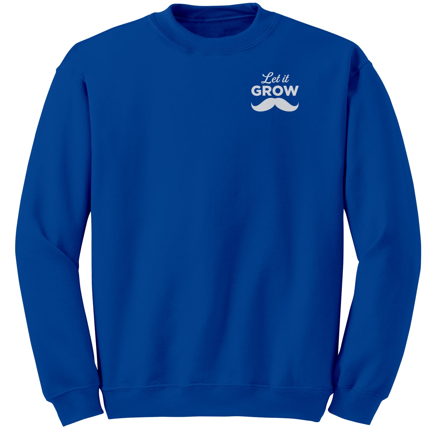 GILDAN CREWNECK SWEATSHIRT Movember Let It GROW Back & Chest Print