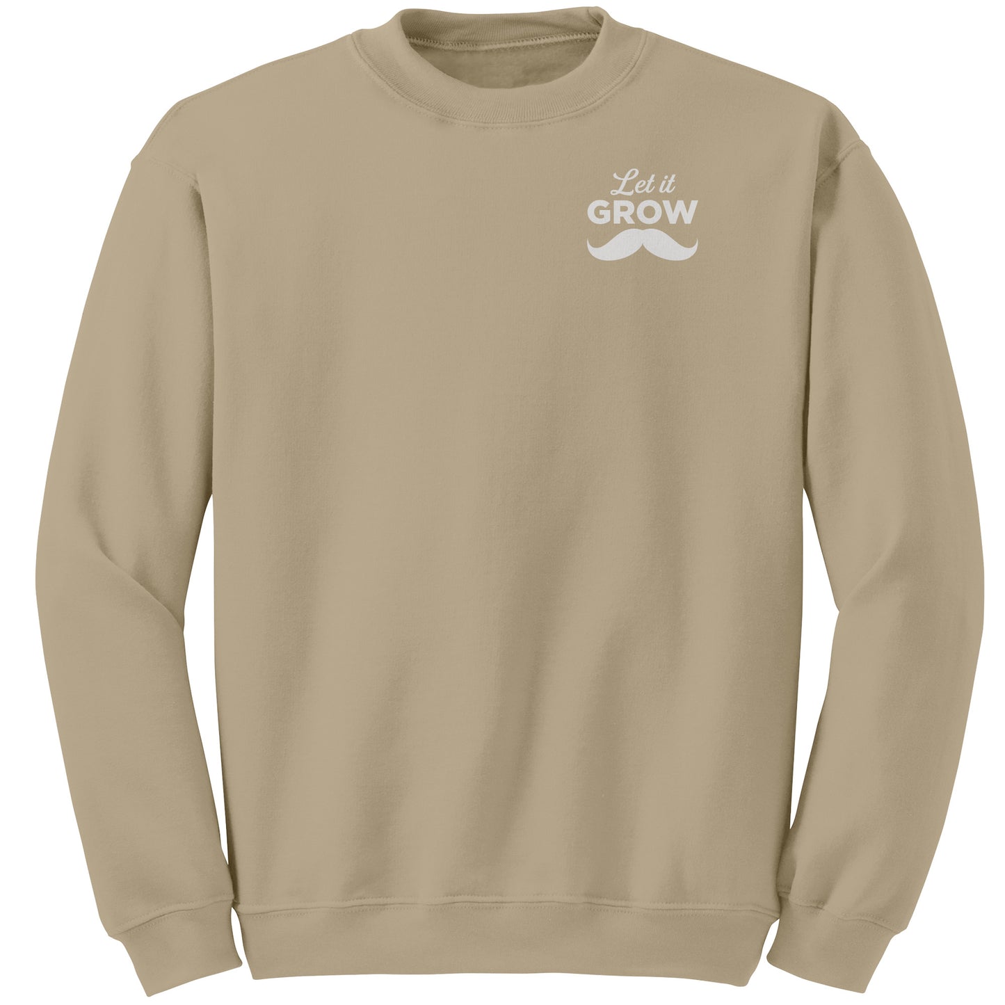 GILDAN CREWNECK SWEATSHIRT Movember Let It GROW Back & Chest Print