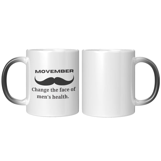 Magic Mug Movember Change The Face Of Men's Health Left-Handed