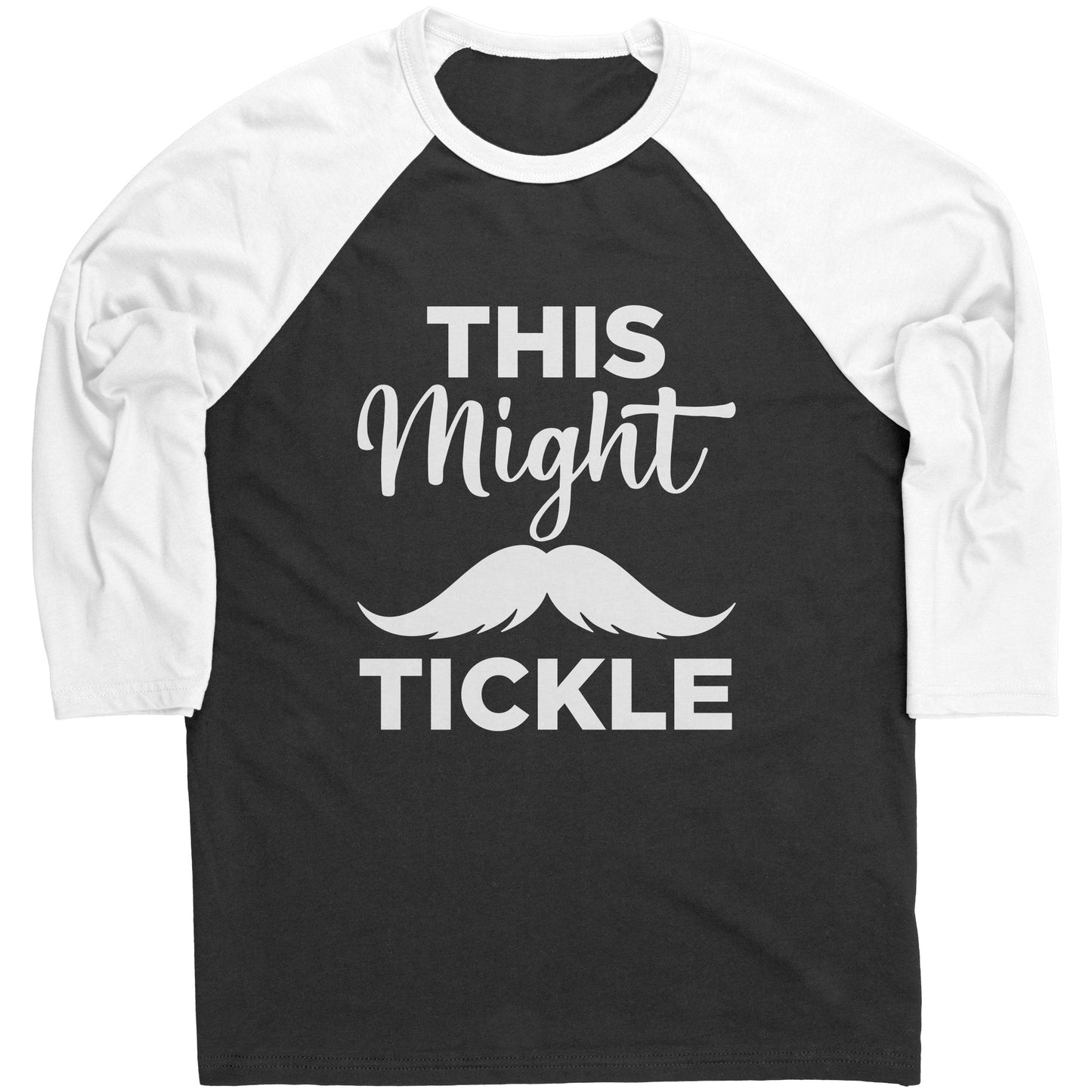 Mens Raglan Movember T-shirt This might Tickel