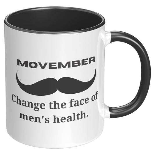 Mug Movember Change The Face Of Men's Health Both Side