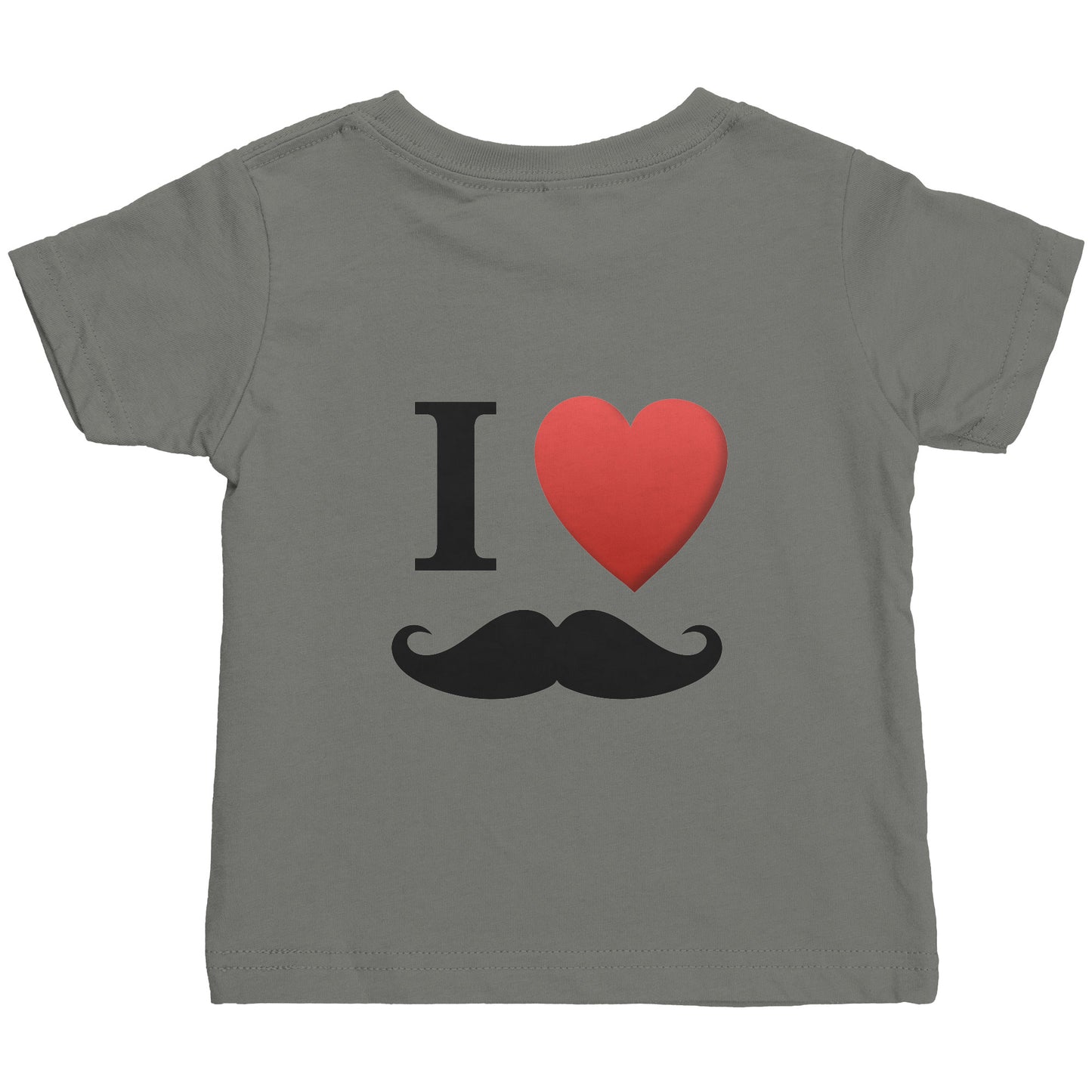 Rabbit Skins Infant Shirt Movember Moustache Month For Respect Front + Back I Love Moustache