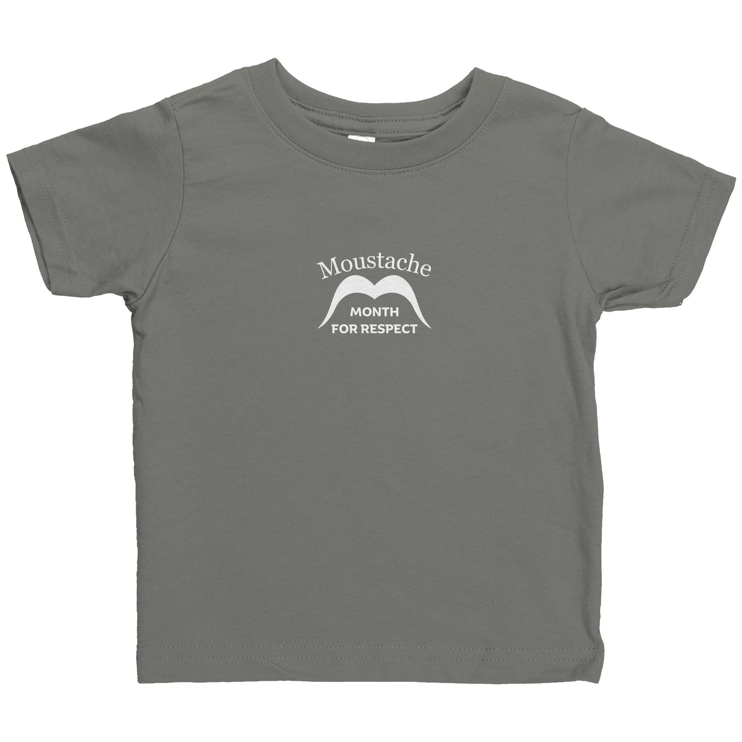 Rabbit Skins Infant Shirt Movember Moustache Month For Respect Front + Back I Love Moustache