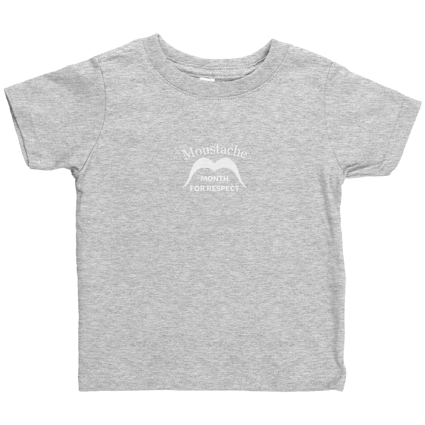 Rabbit Skins Infant Shirt Movember Moustache Month For Respect Front + Back I Love Moustache