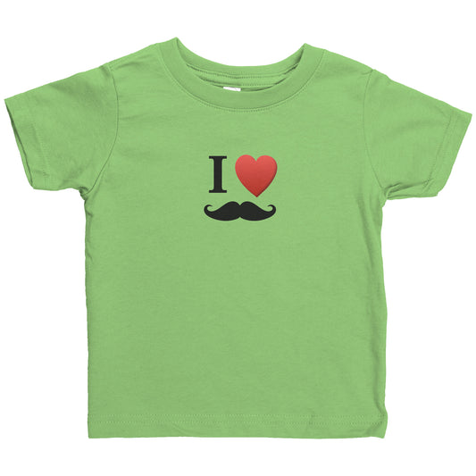 Rabbit Skins Infant Shirt Movember Moustache Month For Respect + Back I Love Moustache
