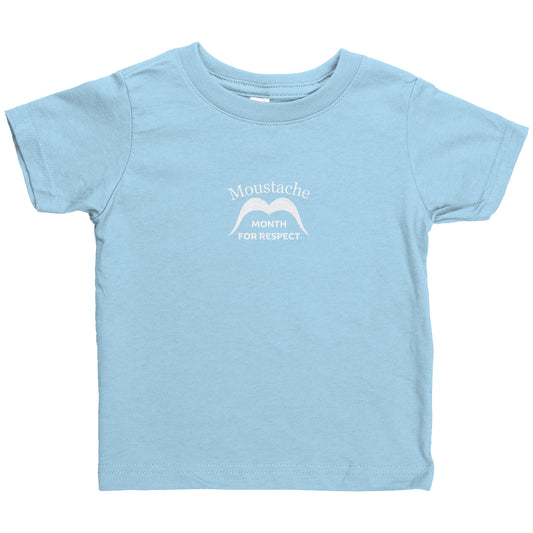 Rabbit Skins Infant Shirt Movember Moustache Month For Respect Front + Back I Love Moustache