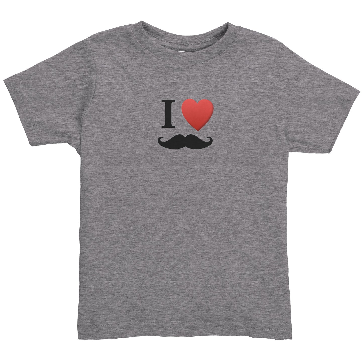 Rabbit Skins Toddler Shirt Front I Love Moustache & Back Movember Month Of Respect