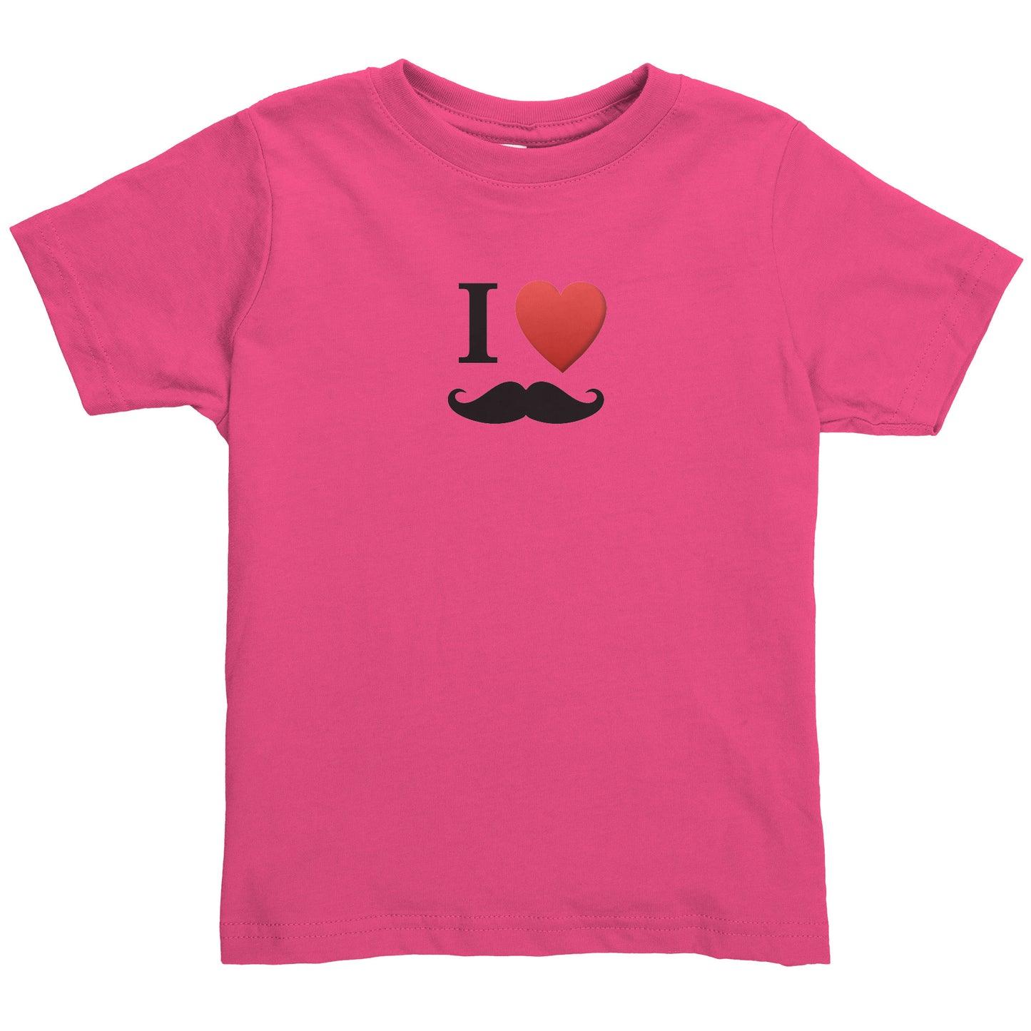 Rabbit Skins Toddler Shirt Front I Love Moustache & Back Movember Month Of Respect