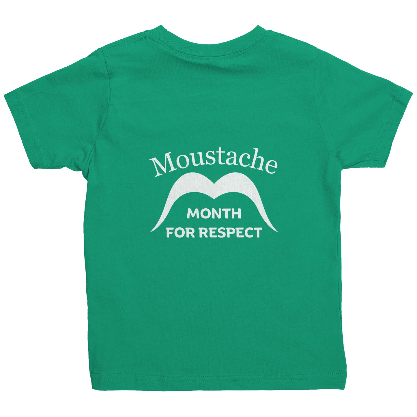 Rabbit Skins Toddler Shirt Front I Love Moustache & Back Movember Month Of Respect