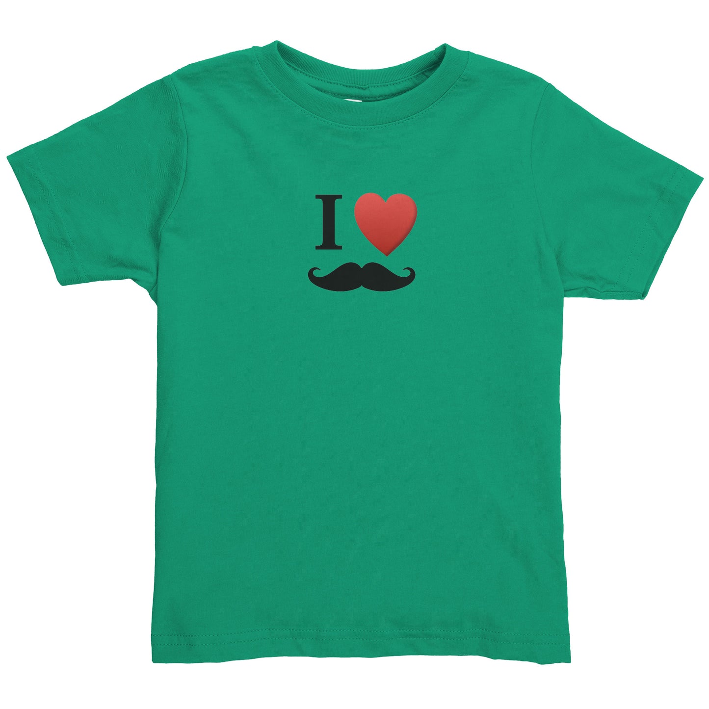 Rabbit Skins Toddler Shirt Front I Love Moustache & Back Movember Month Of Respect
