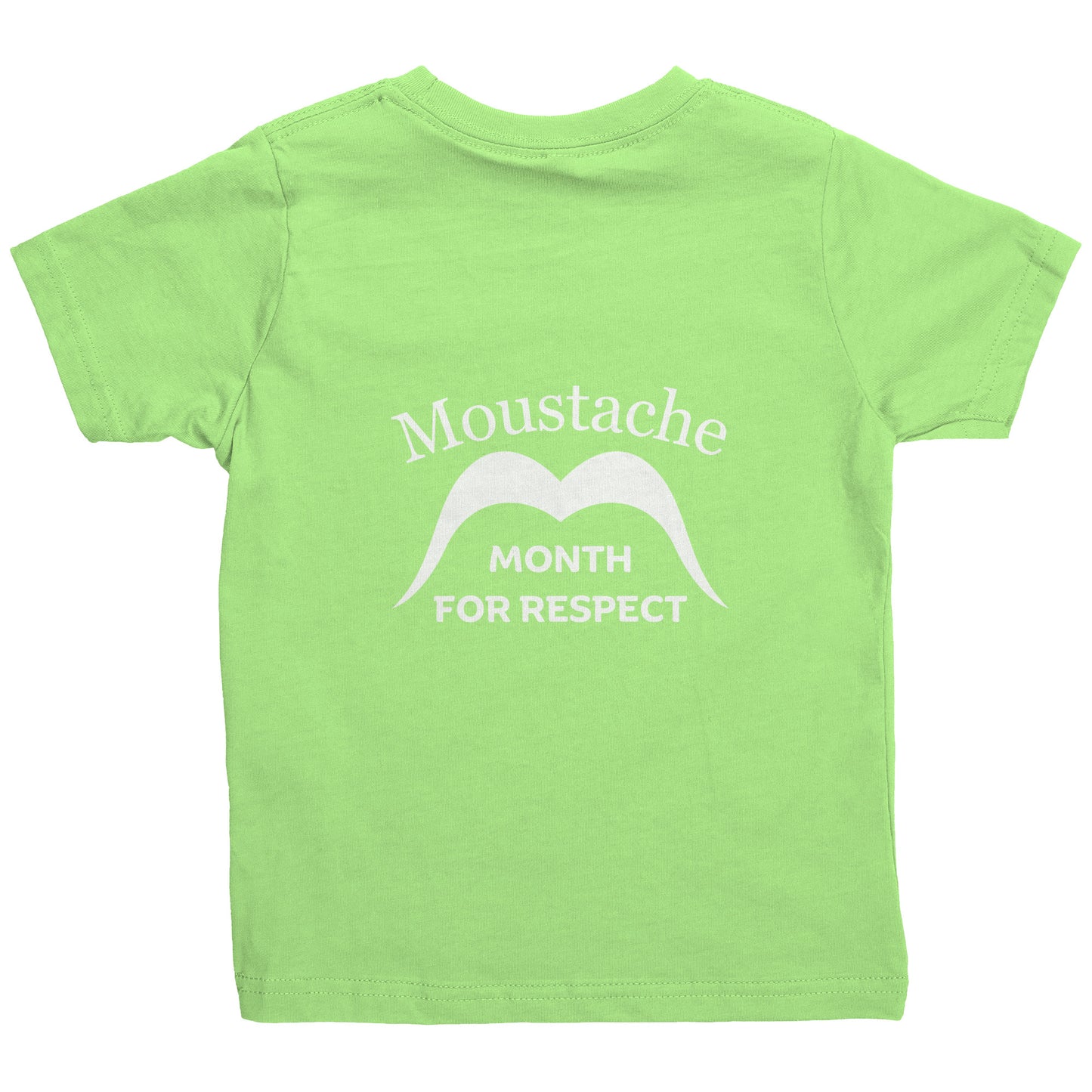 Rabbit Skins Toddler Shirt Front I Love Moustache & Back Movember Month Of Respect