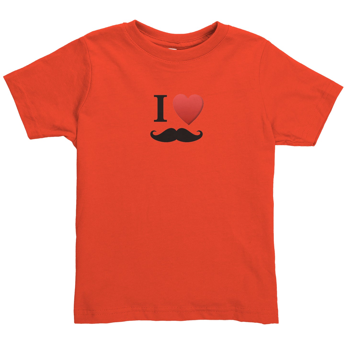 Rabbit Skins Toddler Shirt Front I Love Moustache & Back Movember Month Of Respect