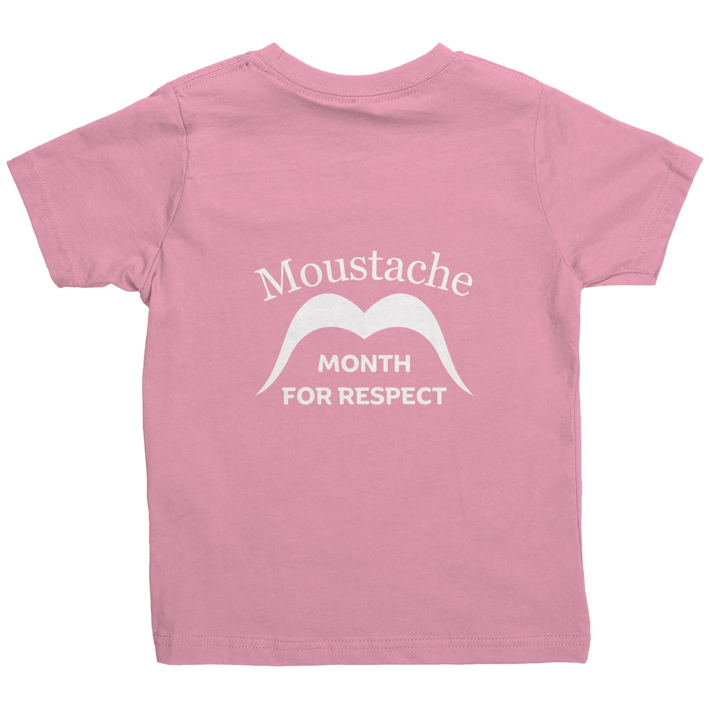 Rabbit Skins Toddler Shirt Front I Love Moustache & Back Movember Month Of Respect
