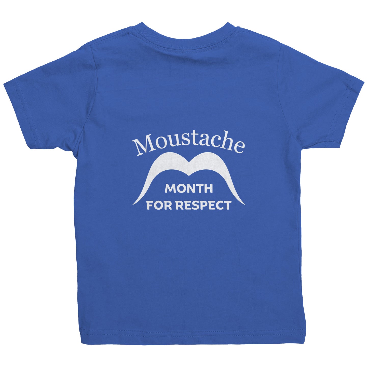 Rabbit Skins Toddler Shirt Front I Love Moustache & Back Movember Month Of Respect