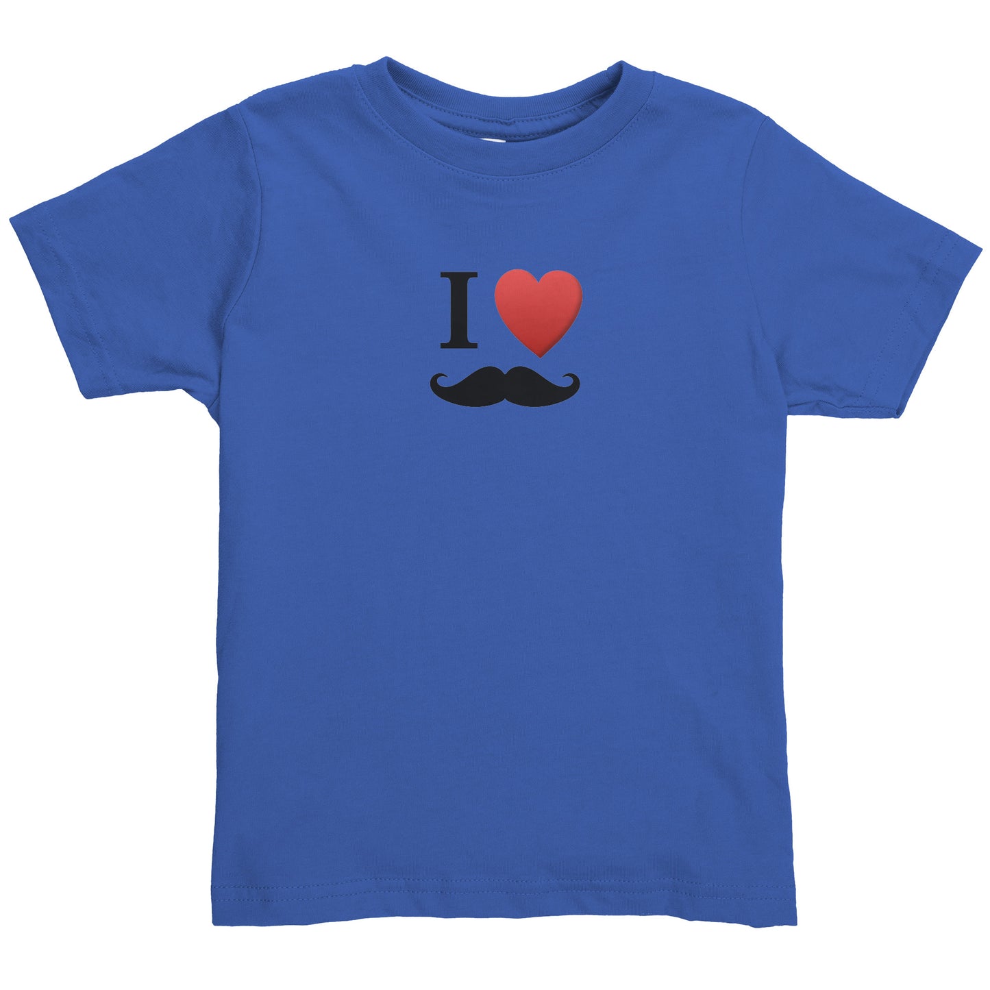 Rabbit Skins Toddler Shirt Front I Love Moustache & Back Movember Month Of Respect