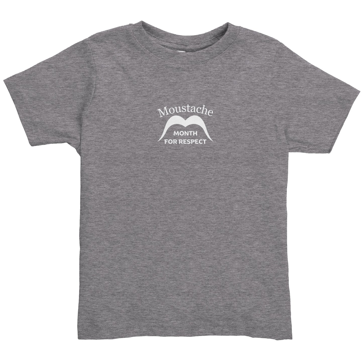 Rabbit Skins Toddler Shirt Front Small & Back Movember Month Of Respect