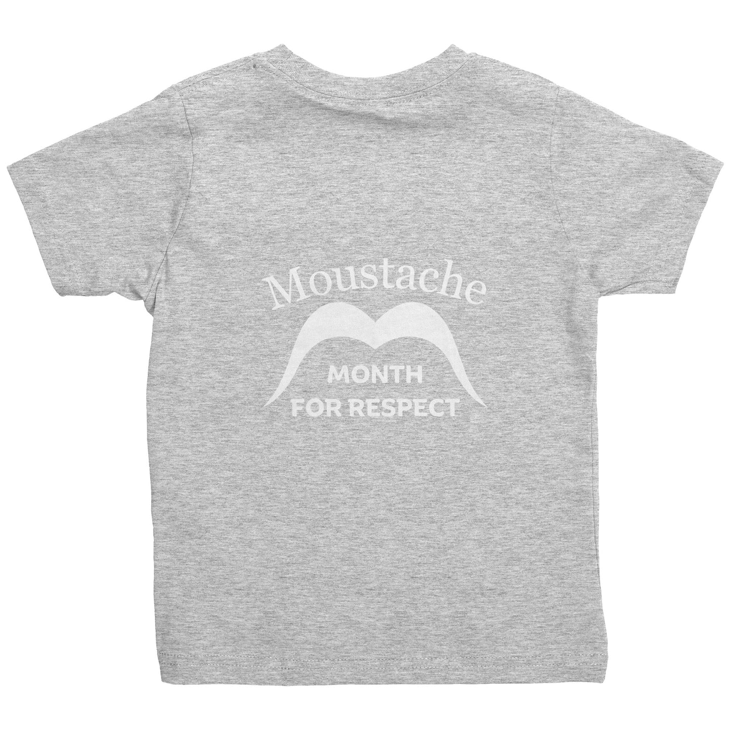 Rabbit Skins Toddler Shirt Front Small & Back Movember Month Of Respect