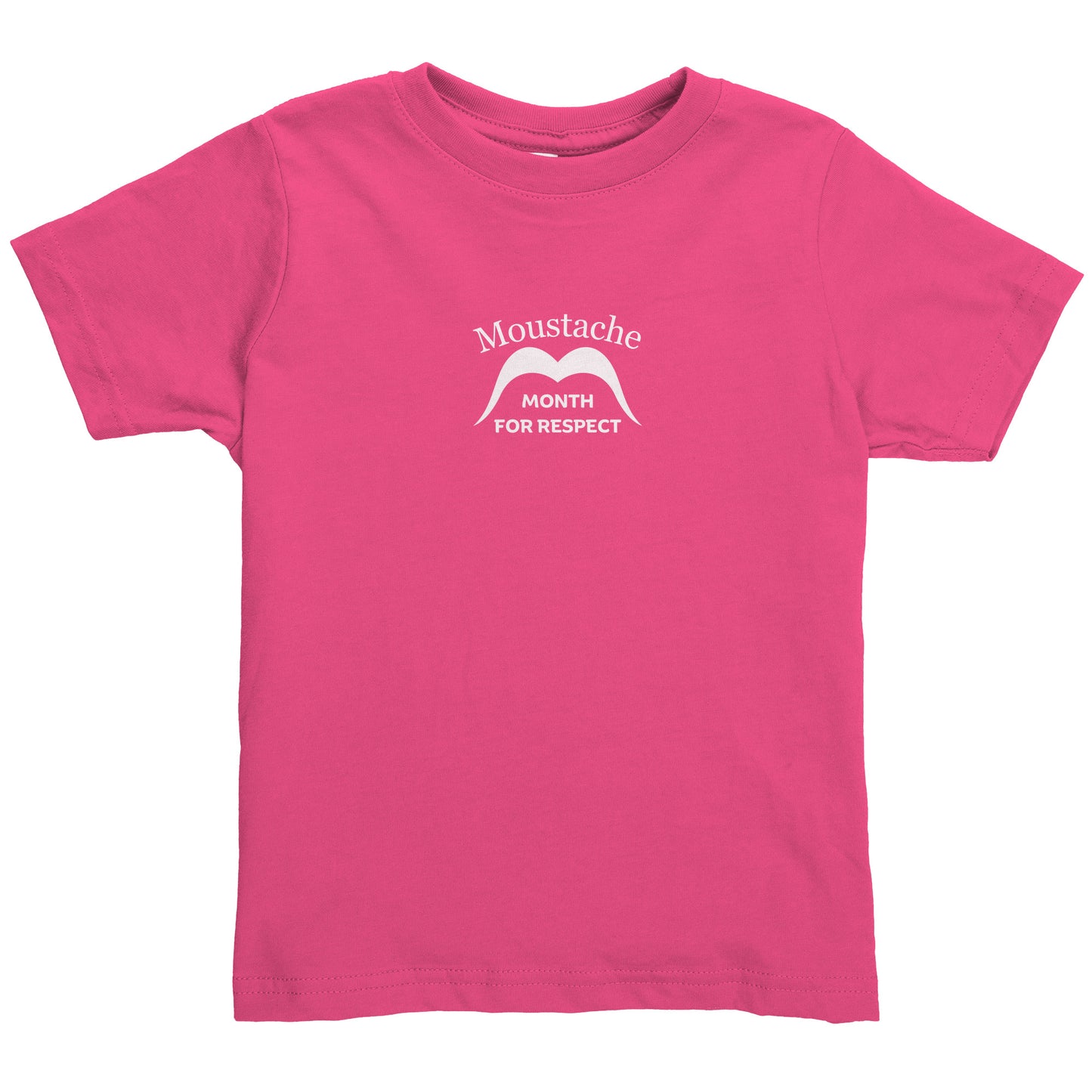 Rabbit Skins Toddler Shirt Front Small & Back Movember Month Of Respect