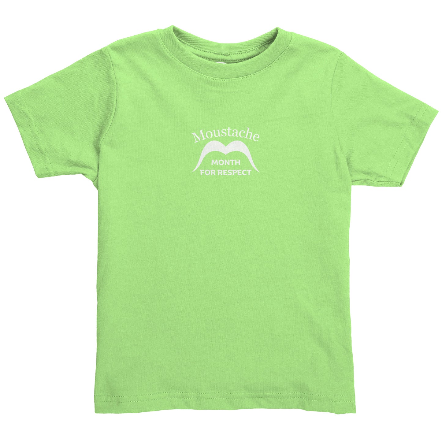 Rabbit Skins Toddler Shirt Front Small & Back Movember Month Of Respect