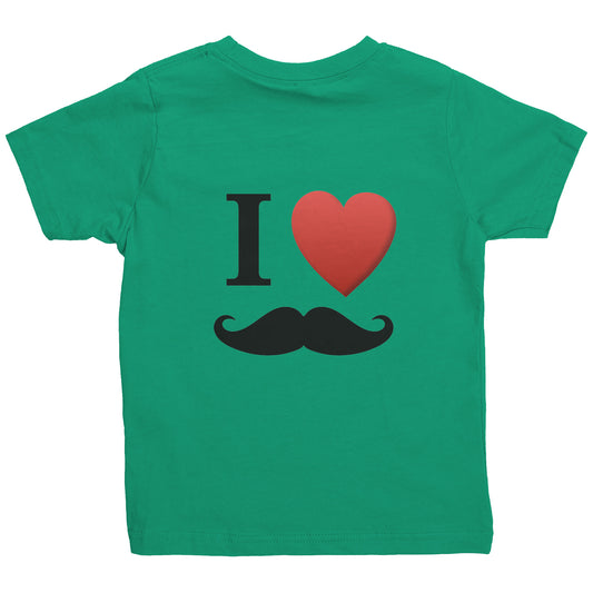 Rabbit Skins Toddler Shirt I Love Moustache Movember