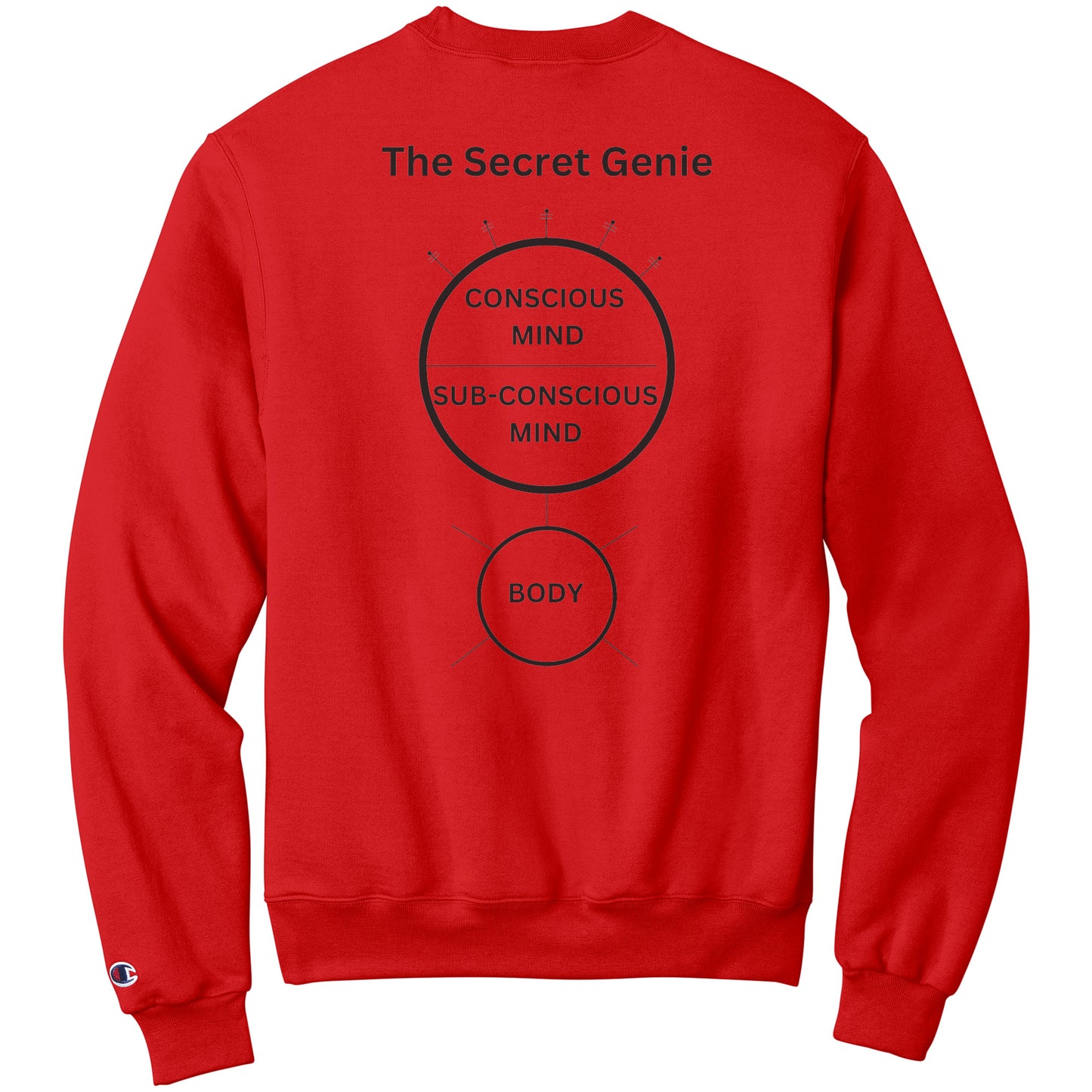 The Secret Genie Champion Sweatshirt Conscious, Sub-Conscious and Body Design
