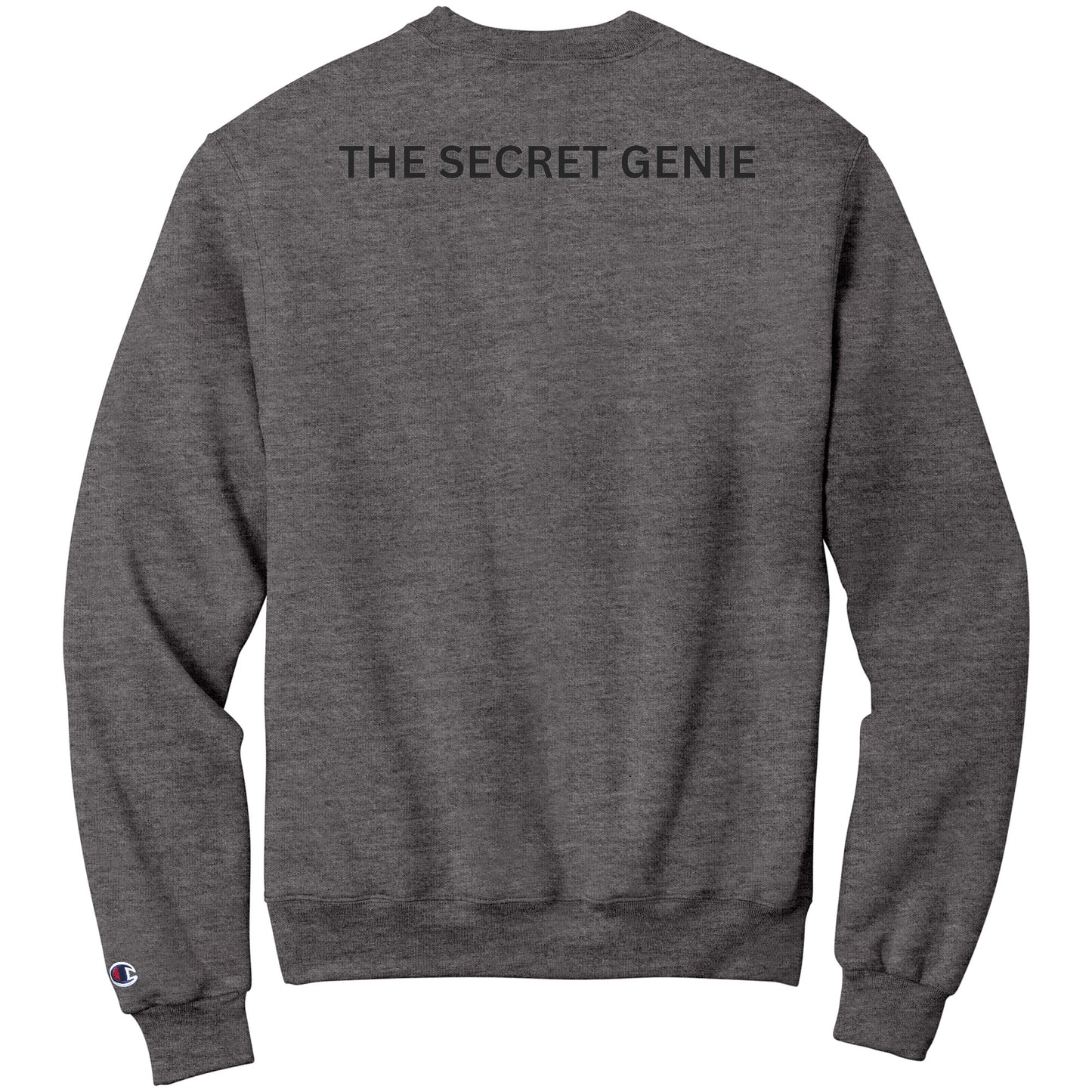The Secret Genie Champion Sweatshirt Front Chest and back Print Letters