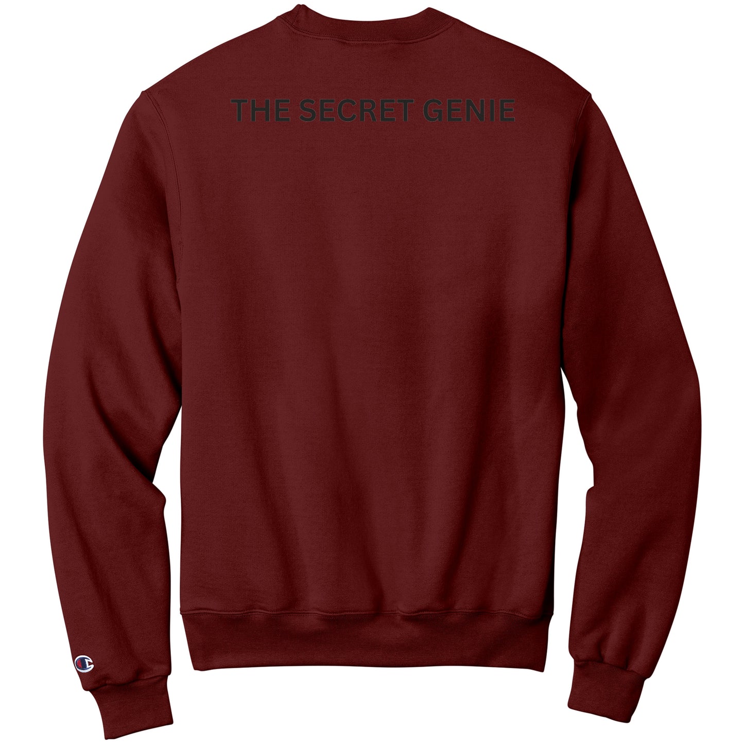 The Secret Genie Champion Sweatshirt Front Chest and back Print Letters