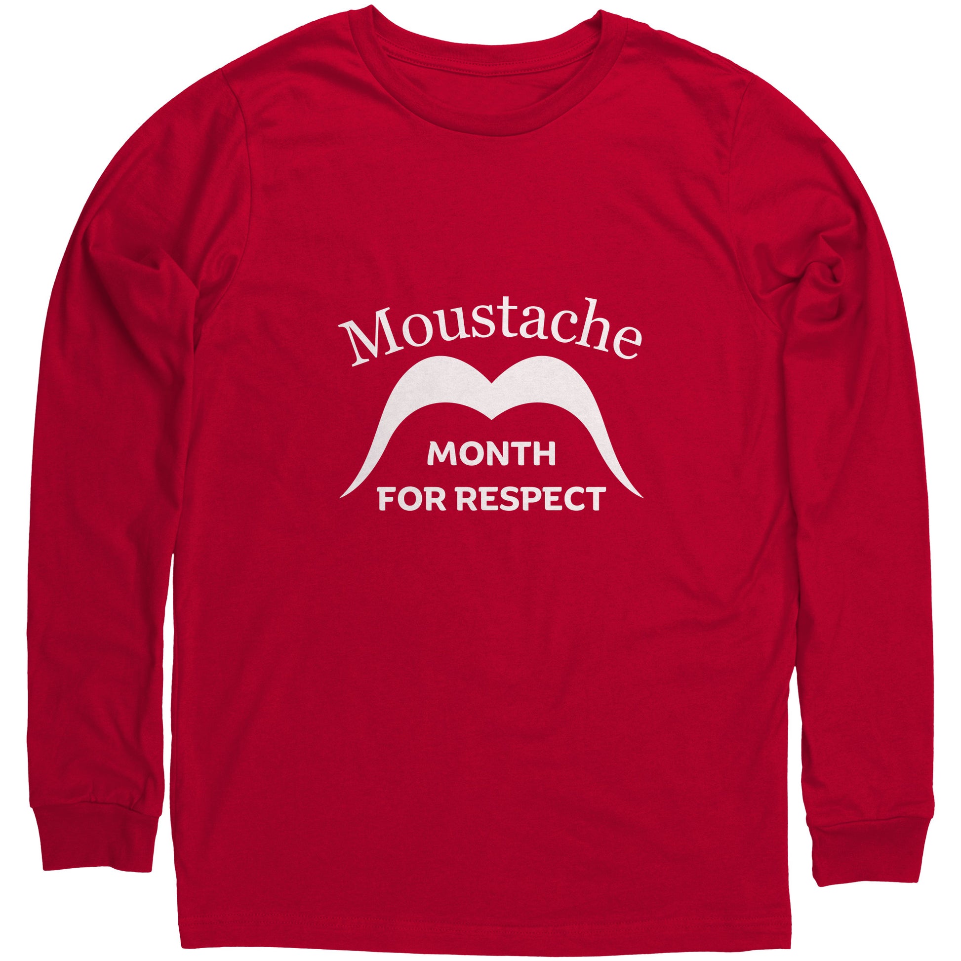 Unisex Long Sleeve Shirt Ready to rock that stache for a cause? It's Movember. Show off your facial flair, raise funds and help tackle prostate cancer, testicular cancer, mental health challenges, and more. Mo' Party!🧔 Start conversations and help change lives. Together, we'll Mo've mountains. 🏔️ Join Movember!  Shop now at Emporium Discounts 