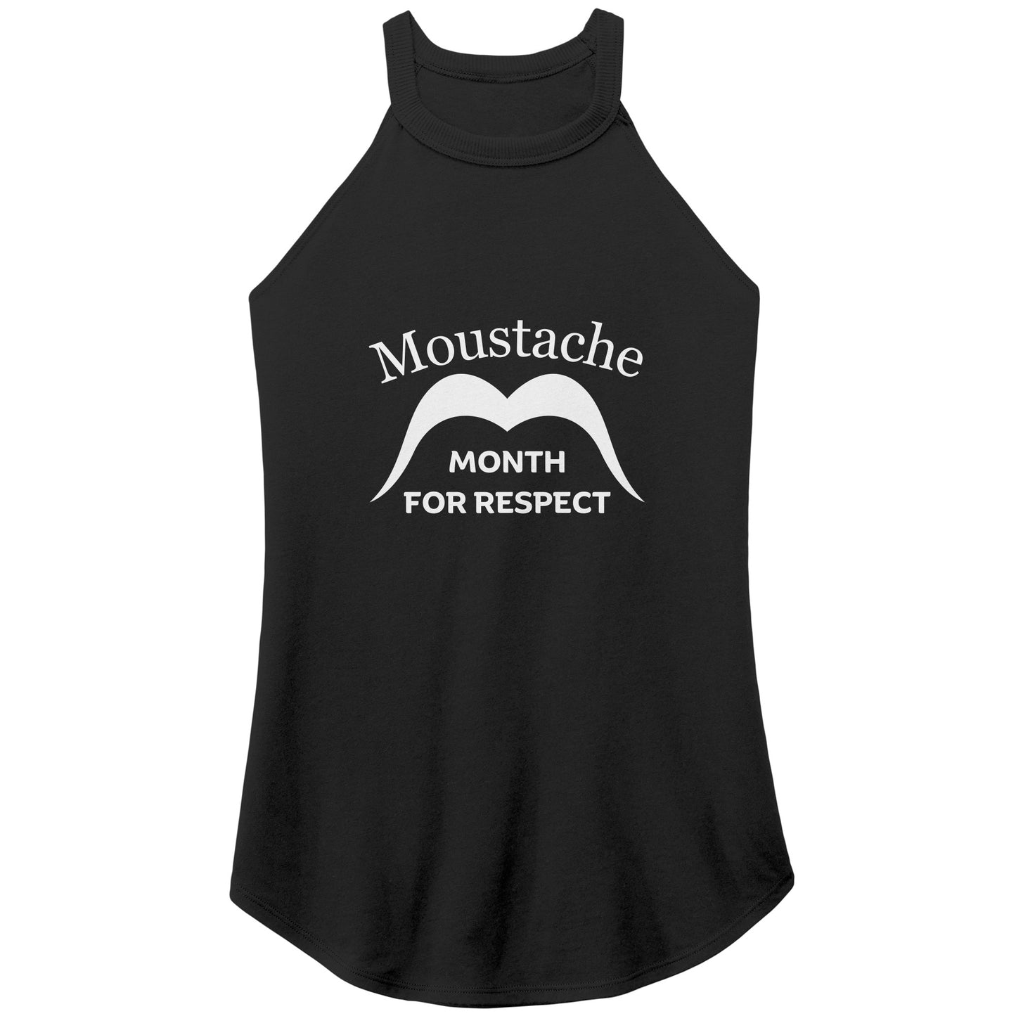 WOMEN’S PERFECT TRI ROCKER TANK Front Double Distance Front Top Movember Moustache Month Of Respect
