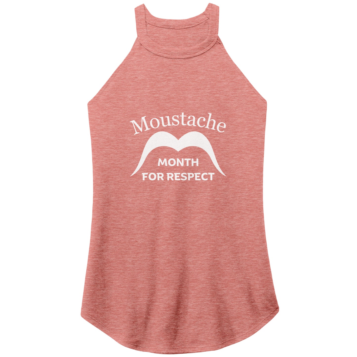WOMEN’S PERFECT TRI ROCKER TANK Front Double Distance Front Top Movember Moustache Month Of Respect