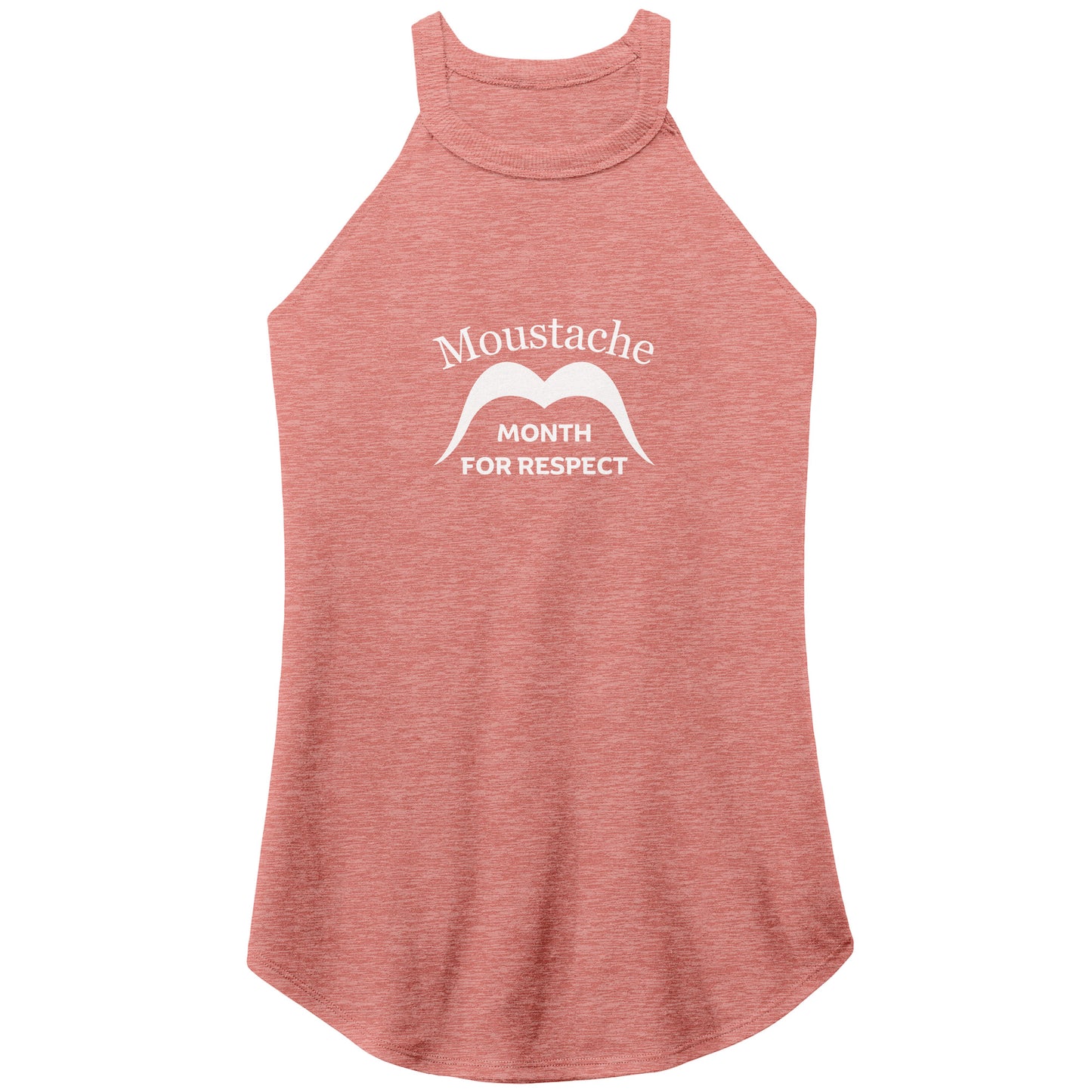 WOMEN’S PERFECT TRI ROCKER TANK Front Double Distance From Top 3/4 Print Movember Moustache Month Of Respect