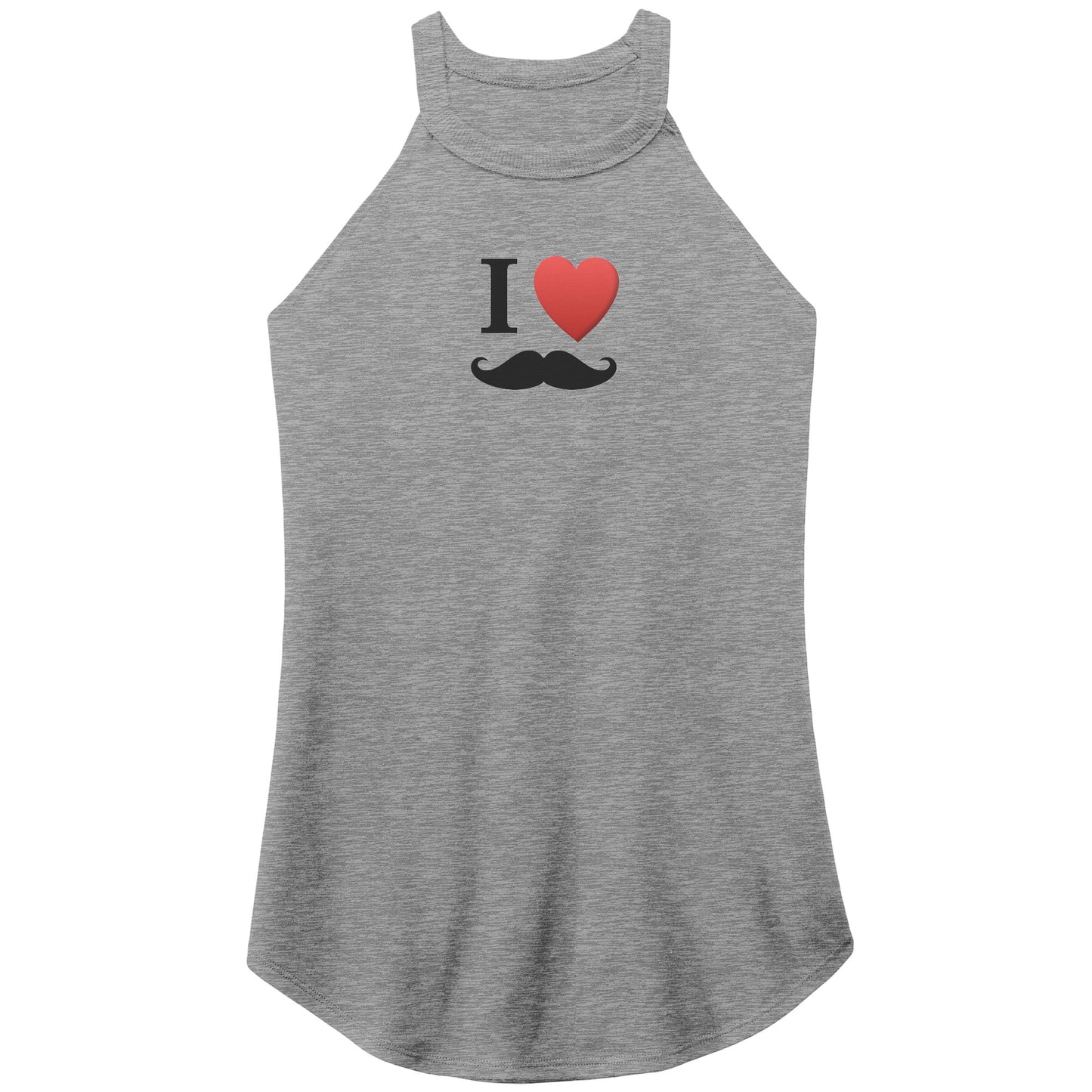 WOMEN’S PERFECT TRI ROCKER TANK Front Normal Distance Half Print Movember I Love Moustache