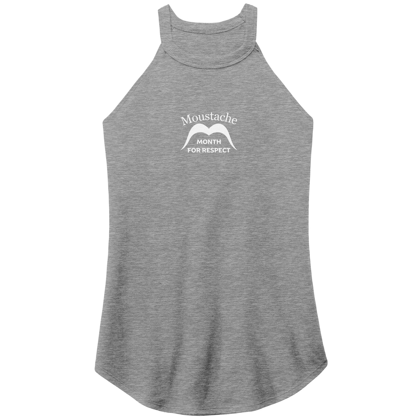 WOMEN’S PERFECT TRI ROCKER TANK Front Double Distance 1/2 Print Movember Moustache Month Of Respect