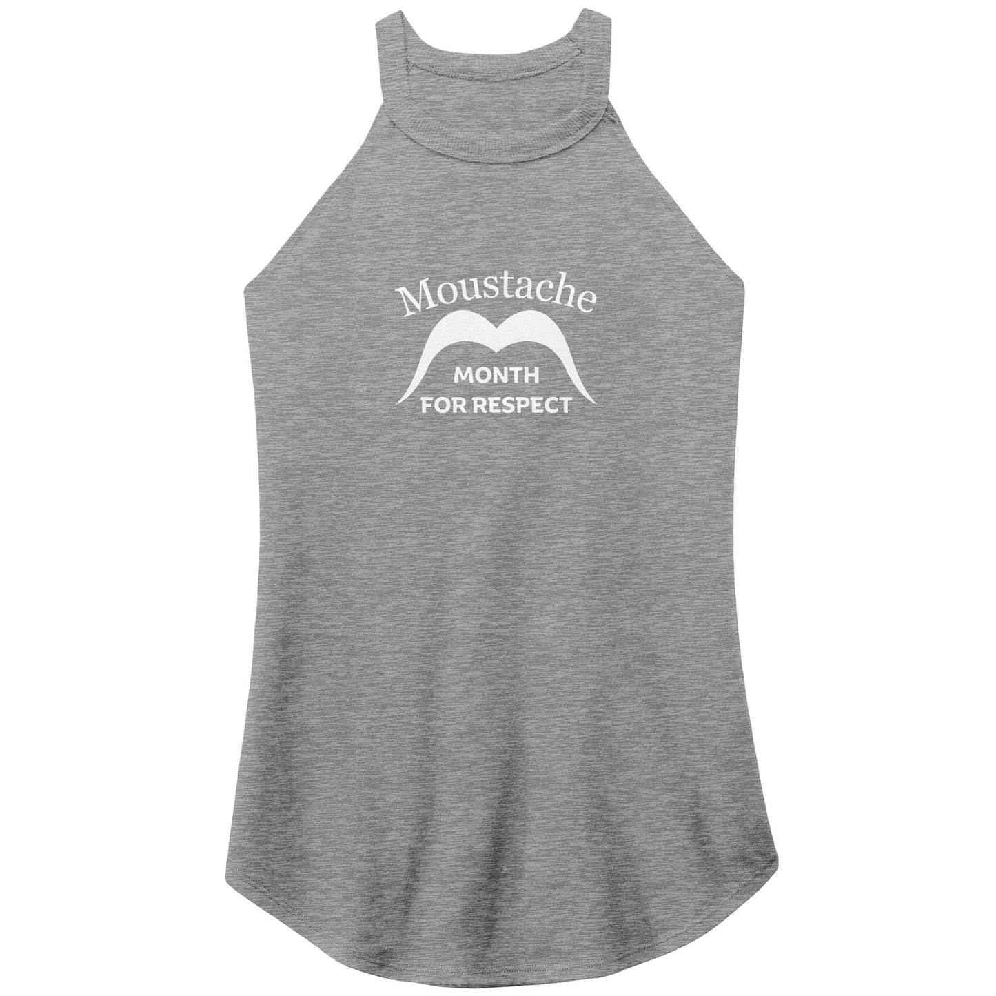 WOMEN’S PERFECT TRI ROCKER TANK Front Normal Top 3/4 Print Movember Moustache Month Of Respect