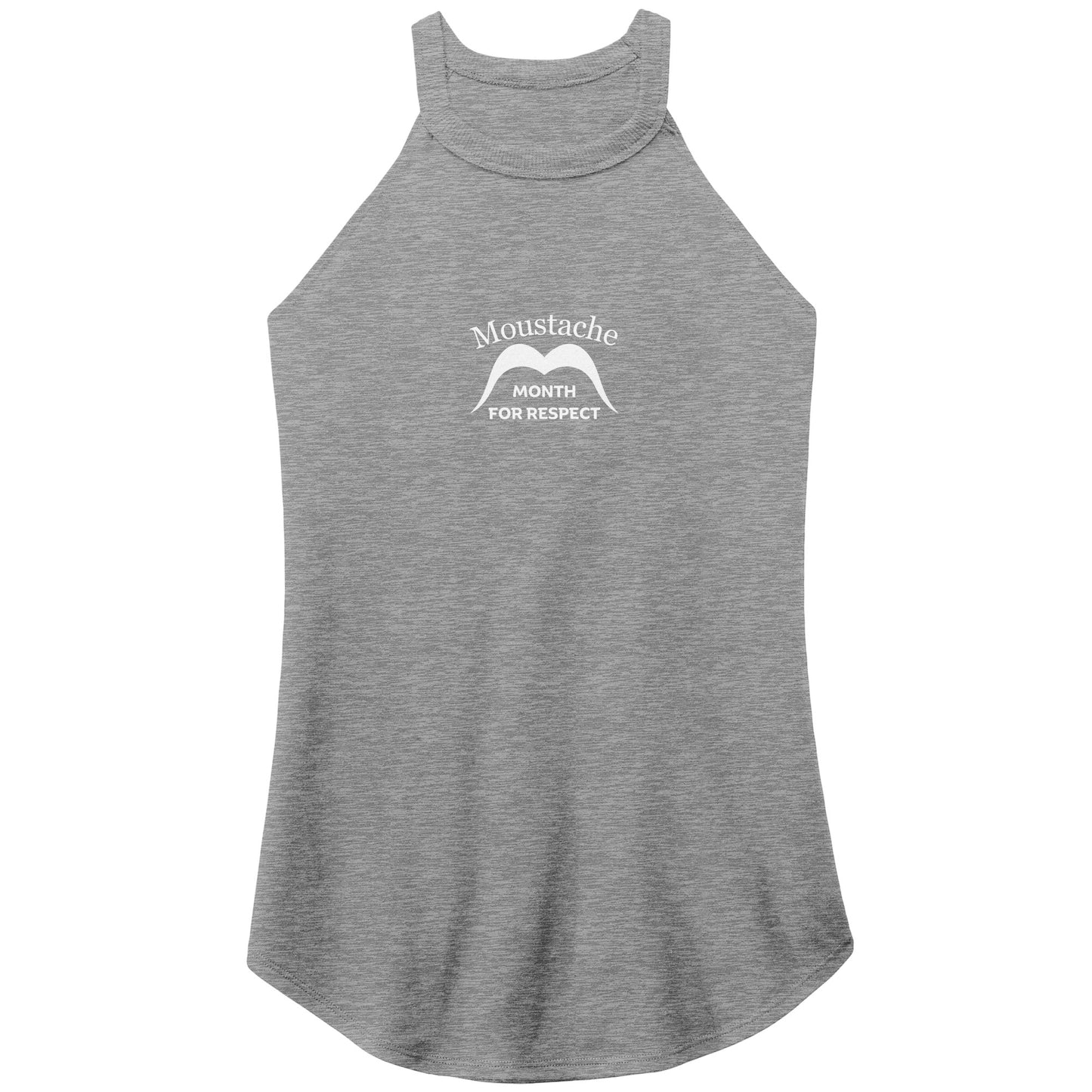 WOMEN’S PERFECT TRI ROCKER TANK Front Triple Distance 1/2 Print Movember Moustache Month Of Respect