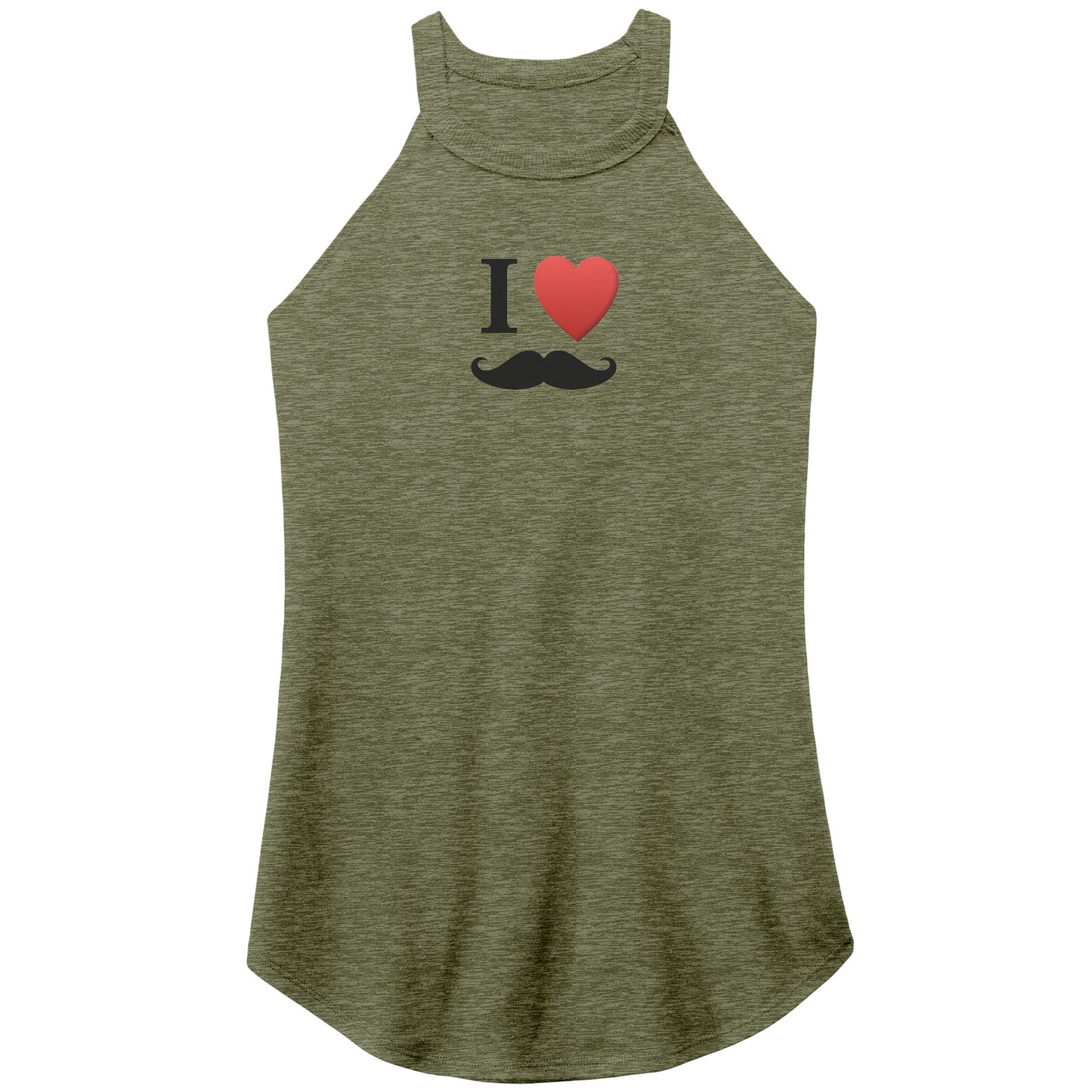 WOMEN’S PERFECT TRI ROCKER TANK Front Normal Distance Half Print Movember I Love Moustache