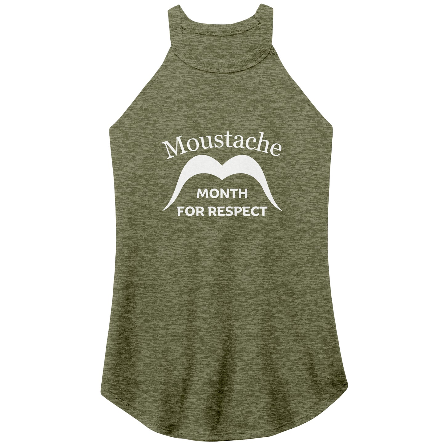 WOMEN’S PERFECT TRI ROCKER TANK Front Triple Movember Moustache Month Of Respect