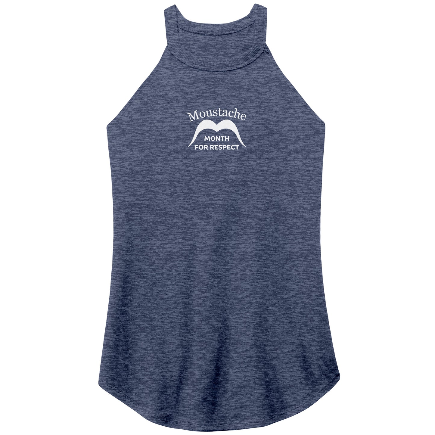 WOMEN’S PERFECT TRI ROCKER TANK Front Normal Distance 1/2 Print Movember Moustache Month Of Respect