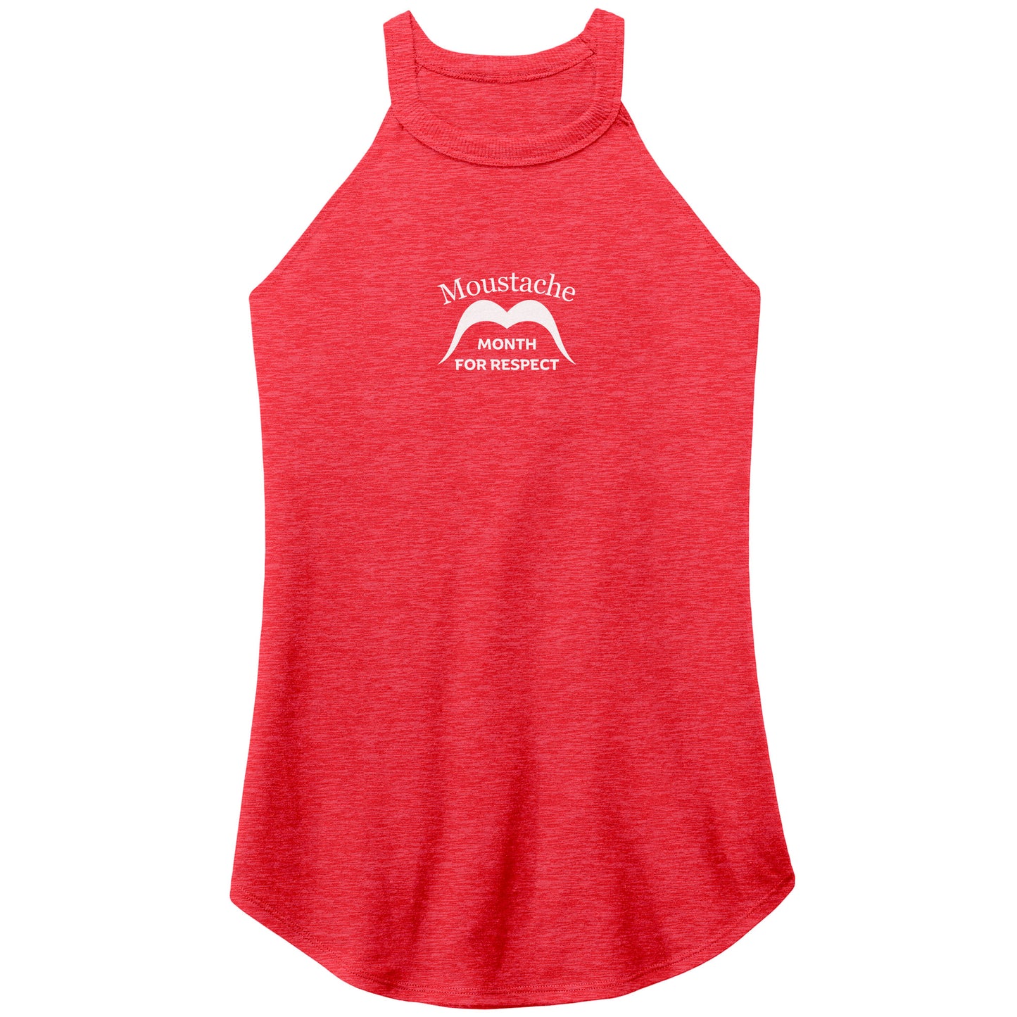 WOMEN’S PERFECT TRI ROCKER TANK Front Double Distance 1/2 Print Movember Moustache Month Of Respect
