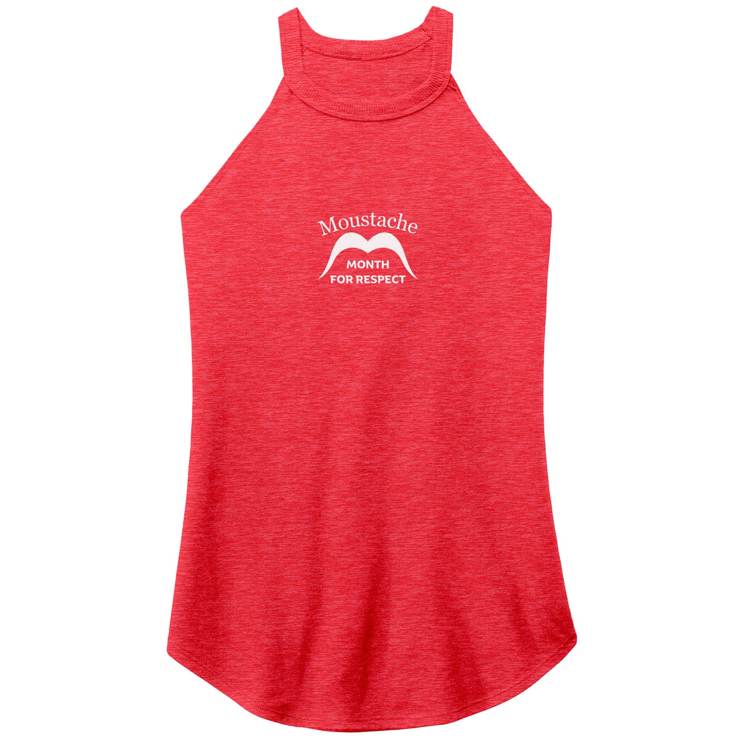 WOMEN’S PERFECT TRI ROCKER TANK Front Triple Distance 1/2 Print Movember Moustache Month Of Respect