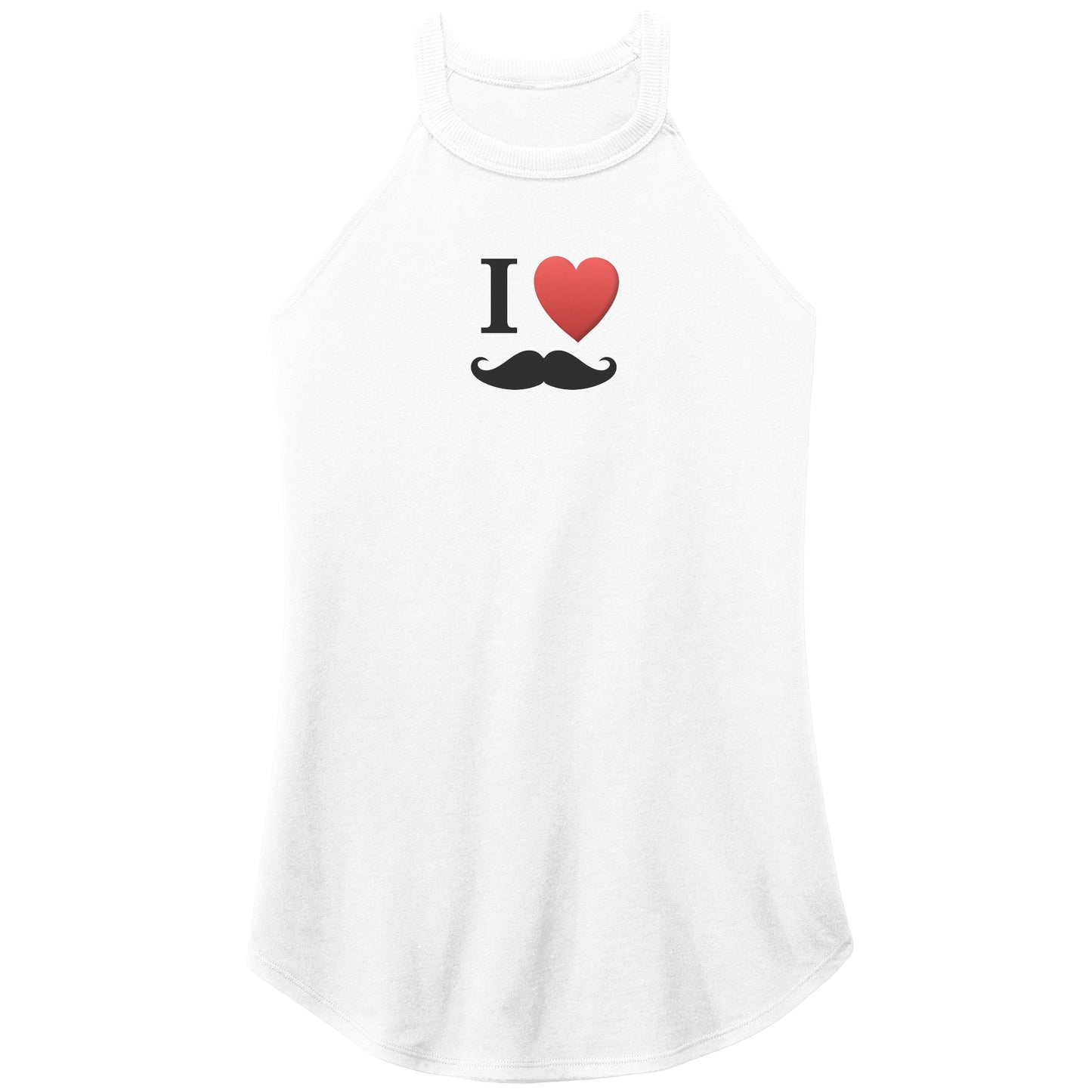 WOMEN’S PERFECT TRI ROCKER TANK Front Normal Distance Half Print Movember I Love Moustache