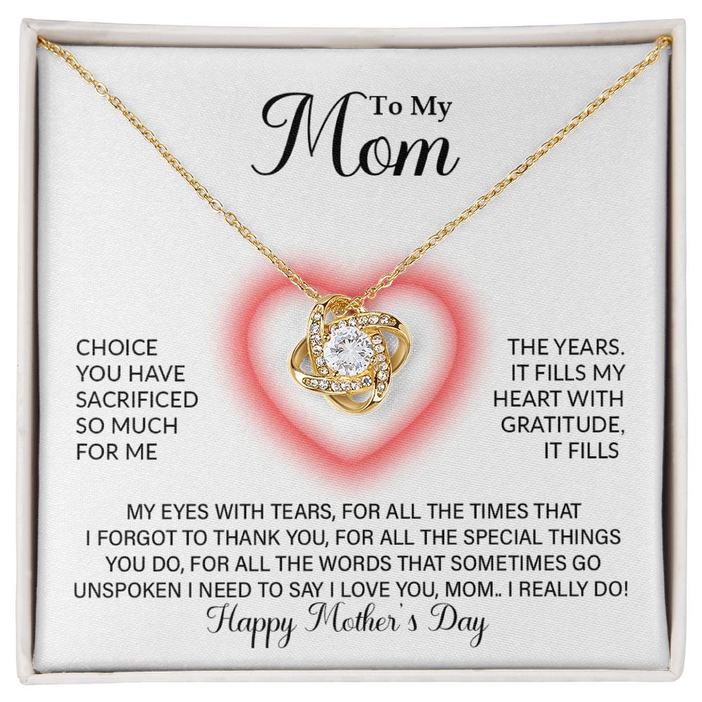 Love Knot Necklace (Yellow & White Gold Variants)