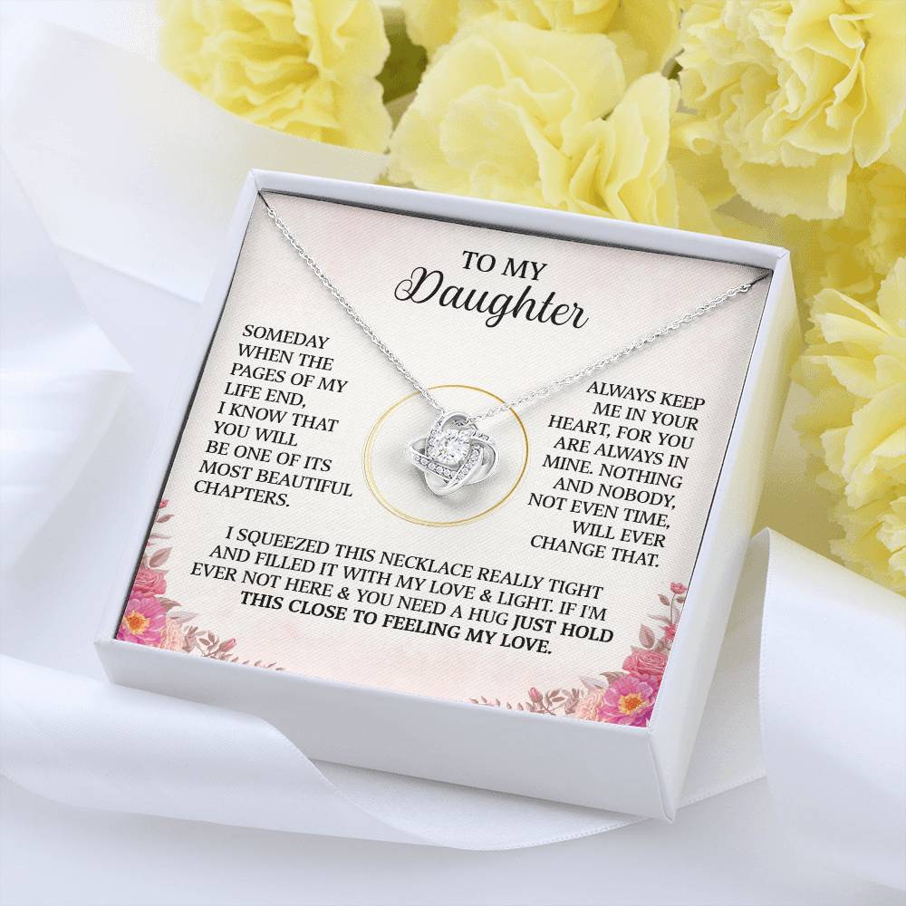 My Beautiful Daughter I Squeeze This Necklace With All My Love