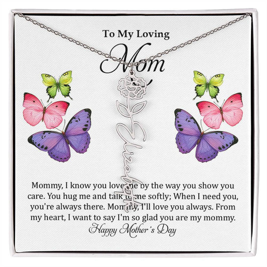 Flower Name Necklace