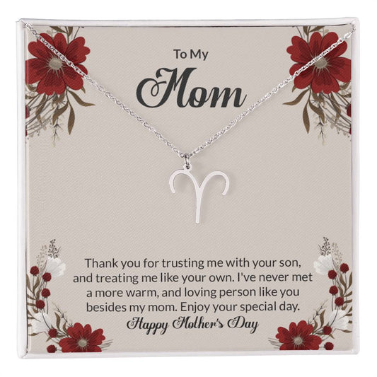 Happy Mother's Day Zodiac Symbol Necklace