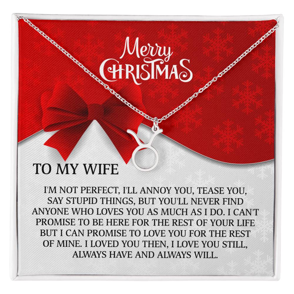 Zodiac Symbol Necklace To My Wife Merry Christmas